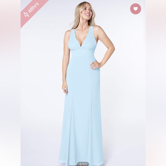 Pink Purple Empire Formal Prom Bridesmaid Dress HB2026B main image 0